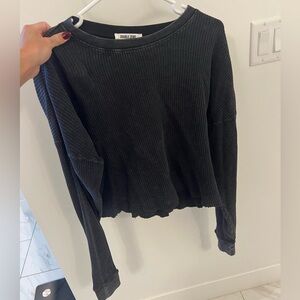 Double zero waffle long sleeve size small